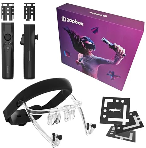 Zapbox - Next-gen iPhone VR Headset with 2 Motion Controllers, Free Apps, PC VR and Mixed Reality Support | Paint in 3D, Watch Spatial Videos, and More