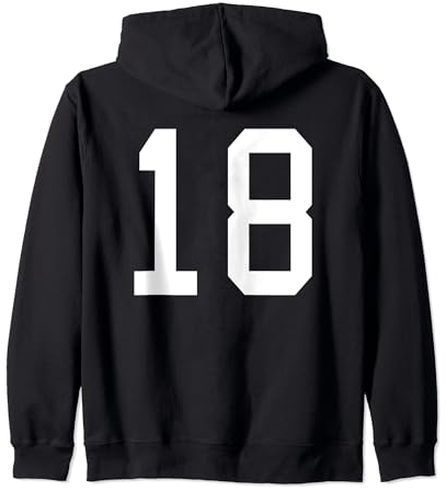 Nummer 18 Rückendesign Fußballtraining Kapuzenjacke