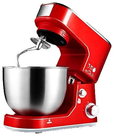 Batteur électrique sur Socle avec Bol de 4 L et 6 Vitesses pour la Cuisson des Aliments avec Crochet pétrisseur, Fouet, Batteur pour la Cuisine Domestique, la Cuisson des Aliments