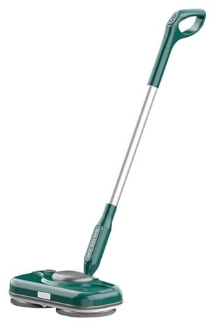 Trapeador eléctrico, trapeador giratorio inalámbrico con faro LED y rociador de agua, hasta 60 minutos de giro potente, máquina limpiadora de pisos y pulidora para madera dura, pisos de baldosas
