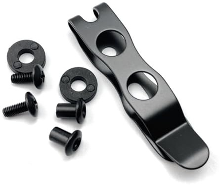 AYPOHU Kydex Clip Edelstahl Gürtelclip für Kydex Holster Scheide Messer Geldbörse Beidhändig Dunkel Matt Grau