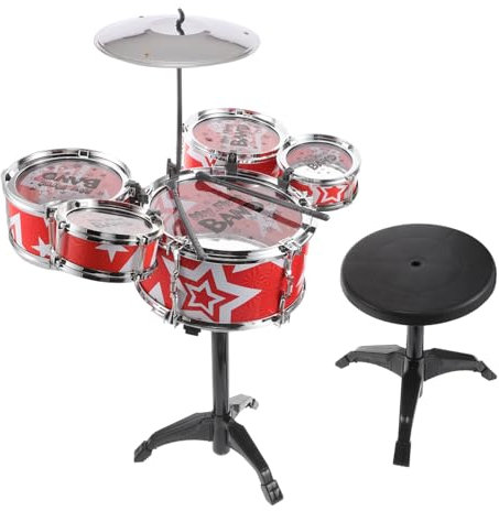 IMIKEYA Set Kinderschlagzeug Kleinkindertrommeln Babyspielzeug Kindertrommel Babytrommel Musikspielzeug Maracas Für Musikspielzeug Kleinkindermusik Lautes Für Babymusikspielzeug Trommel