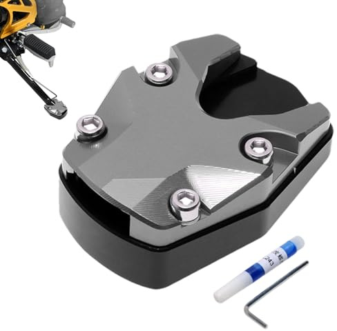 Soporte lateral para motocicleta, soporte lateral para moto, placas antihundimiento, accesorios de apoyo, extensor de almohadilla de apoyo, placa de descanso lateral estable para el motor de