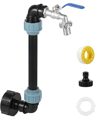 MABCIRY Zinc Alloy IBC Tote Tank Adapter Set, Versatile High Strength IBC Adapter Connection Kit with 3/4 Inch Standard Tap Interface, Garden Hose Faucet for 1000L Rainwater Tank Rain Barrel