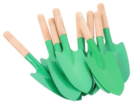 JOINPAYA 10pièces Truelles De Jardin à Manche Bois Multifonctionnelles Pelles De Plantation Portables pour Fleurs Désherbage Et Entretien Jardin Outils De Jardinage Pratiques Et Légers