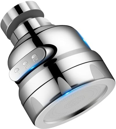 Aeratore Rubinetto Girevole 360° 3 Getti Anti-Schizzo M22/M24