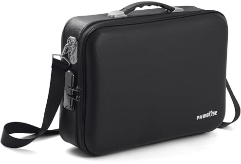 Caja rígida ignífuga para Documentos con Cerradura de combinación, Resistente al Agua, para Documentos Importantes, certificados, portátiles, pasaportes (Negro, 41 x 30 x 13 cm)