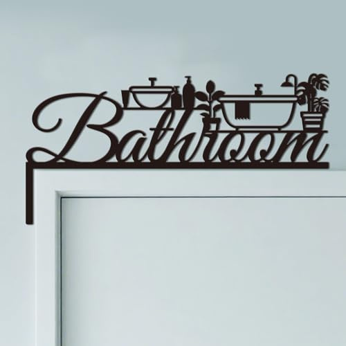 CUTHOLLOW Metal Decoración Marco Puerta, BañO y Plantas Adorno de Entrada, Arte Creativo para Marcos de Puertas, Decoracion Pared para Habitación Infantil, Puerta de Entrada, Baño, Dormitorio