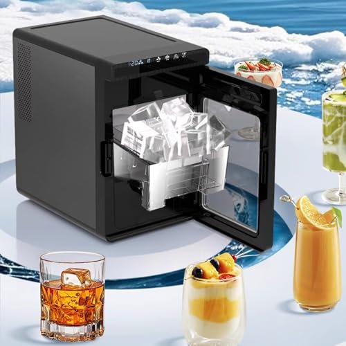 Máquina para Hacer Cubitos De Hielo De Encimera, Portátil, Cuadrada, De 4 X 4 Cm, 3 Piezas Listas En 25-40 Minutos, 10 Kg/24 H, con Autolimpieza, Depósito De Agua De 2 L