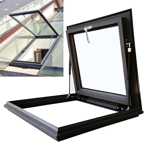 FAXJRU Fenêtre de Toit,Fenêtres pour Toits,Fenêtre de Sortie de Secours d'accès de Visualisation,Puits de Lumière, en Aluminium,Personnalisable(LxW 95x80cm/37.4x31.5in)