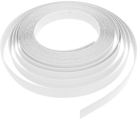 Homoyoyo Self-adhesive PVC Edge Banding Strip for Cabinets and Furniture Veneer Tape with Heat-activated Glue Easy Application for Chipboard and Wood Veneer Edging White Decorative Trim