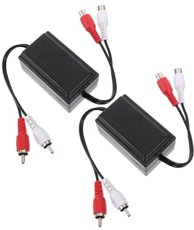 Vaguelly 2 Stück Auto Audio Rauschfilter Brummschleifenisolator Für Autoradios Kanal Ton Signal Isolator Beseitigt Lautsprecherbrummen Kompatibel Für Kfz Audio Systeme