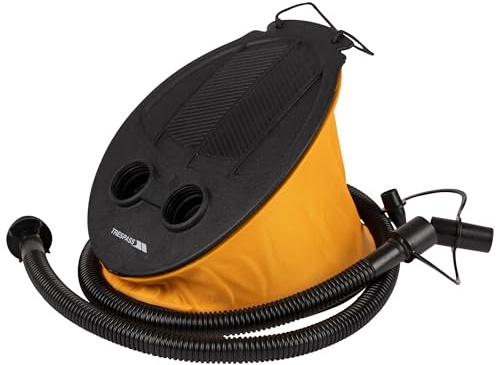 Trespass Camping Pump Stompa - 3L Footpump for Outdoors, Triple Valve Durable Plastic Footpump For Camping, Pump for Inflatable Air Mattress, Dinghy & Paddling Pool