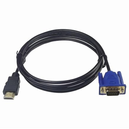 KNNGZTSSR Cable de conversión de Monitor de 1,8 m de Largo, Cable Macho HD a VGA Macho, Adaptador Macho HD15 a Puerto VGA/RCA for PC, TV, Pantalla, línea de conversión.