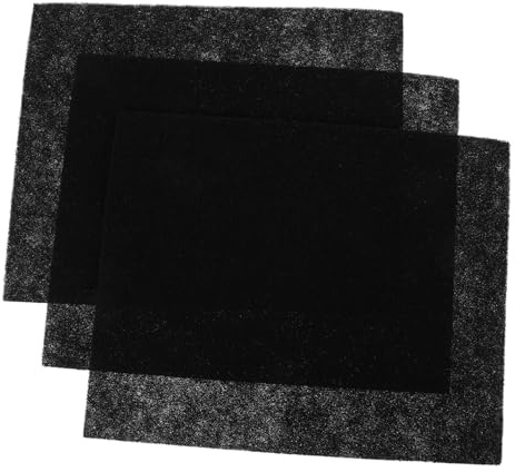 Filtro de Carbón Activo 3 Piezas Cubo de Compost para 25x20 Cm | Fibra de Carbón Activado Negra, Recortable, Ligera y Portátil, Repuesto para Cocina y Reciclaje