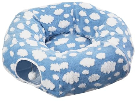 keloppasit Tunnel Panier pour Chat - Nid Détachable pour Animaux De Compagnie | Lit Donut pour Chat,pour Chaton Chiots Chiens Petits Animaux Intérieur Chambre Balcon Appartement Dortoir Hiver Sommeil