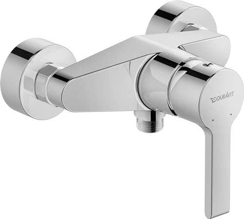 Duravit B.2 Duscharmatur Aufputz für 1 Verbraucher, Einhebel-Brausemischer mit Keramikmischsystem, Chrom