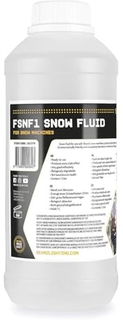 BeamZ FSNF1 - Líquido de nieve de 1 litromente biodegradable | No tóxico y sin residuos, compatible con todas las máquinas de nieve BeamZ, para eventos, fiestas y decoración navideña