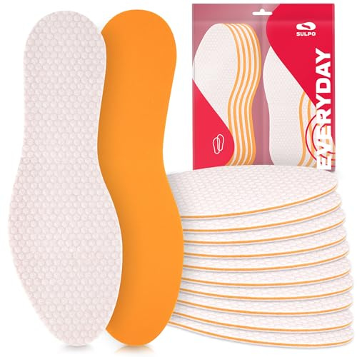 SULPO 10 Paare Einlegesohlen mit einem frischen Duft Einlagen gegen Schweißfüße Schuheinlagen für Damen und Herren anti Geruch Sohlen/Gr. 36-47 (43)