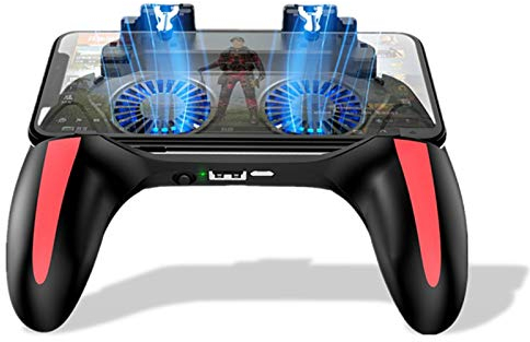 Sutinna Manette de Jeu pour Smartphone, Manette de Jeu Double contrôleur de Jeu pour téléphone Portable avec Ventilateur 2500mAh/5000mAh(5000 mah)