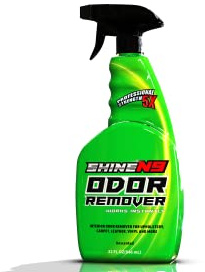 ShineN9 Car Odor Eliminator – 32 Oz Interior and Exterior Car Detailing Odor Remover Ideal for Upholstery, Carpet, Leather, Plastic, Vinyl, Truck beds – Powerful Unscented Formula