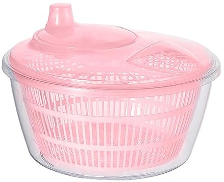 Salad Spinner - Salad Spinner Salad Washer, Salad Dryer Salad Spinners with Clear Serving Bowl, Strainer Basket, Household Dehydrator Drainer Rack, Manual Salad Washing Machine for Kitchen for