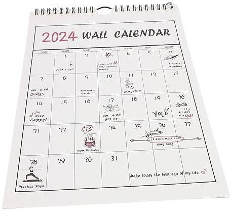 TEHAUX Monats Wandkalender Zum Aufhängen Spiral Kalender Für Zuhause Hängekalender Monatskalender Für Termine Und Planung Familienkalender Mit Leeren Feldern Für Notizen