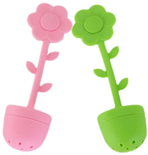 PHENOFICE 2stücke Tee-ei Für Losen Tee Blume Silikon Teesieb Sieb Zum Filtern Für Zuhause Und Büro