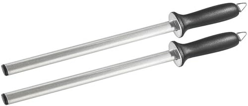 TokioKitchenWare Messer Schärfwerkzeug: 2er-Set Diamant-Wetzstähle, 29 cm (Messer Schärfstab, Schleifstab für Keramik)