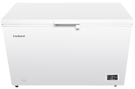Corberó - Arcón Congelador | CCHH40024E | 70,5x130x85 | Capacidad 371L | Control Electrónico con Display | Luz LED | Tirador | 1 Cesta Interior | 4 Ruedas | 40 Db | Blanco