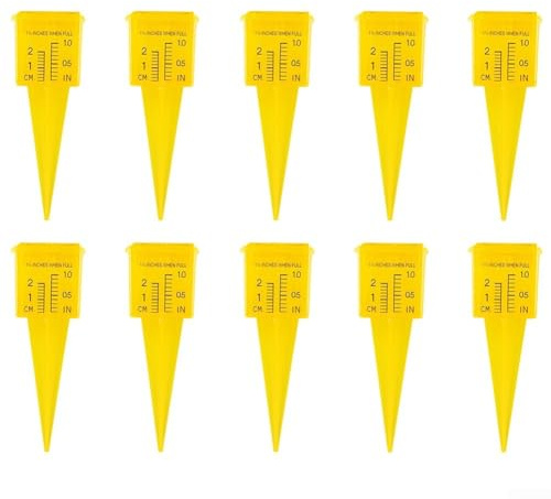 Eawfgtuw Outdoor Garten Rasen Regenmesser für genaue Messung von Regen und Bewässerung, Regenmesser für den Garten zur Überwachung von Niederschlägen (10 Stück)