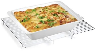 Avilia Griglia Raffreddamento Torta Rettangolare 45x30cm - Ideale per Riporre Torte e Dolci per Decorare o Raffreddare - Pieghevole è Salvaspazio e Facile da Pulire e Riporre - Materiali Resistenti