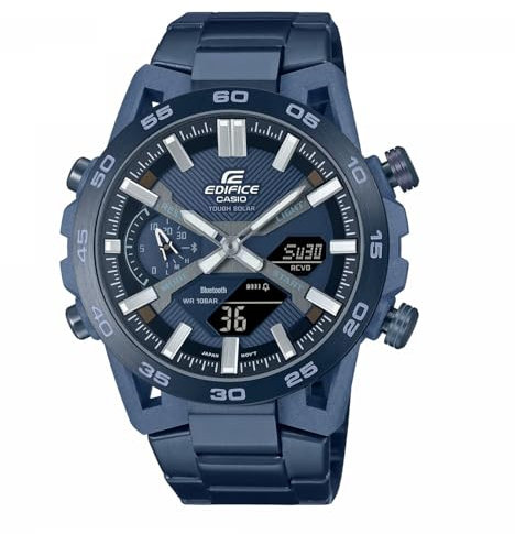 Edifice Men's Analogue-Digital Quartz Watch with Stainless Steel Strap ECB-2000CB-2AEF