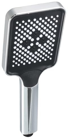 Alcachofa de ducha de ahorro de agua, gran ducha de mano que aumenta la presión, 3 tipos de chorro, ajuste con una sola mano, boquilla de silicona antiatascos, ideal para ducha de lluvia