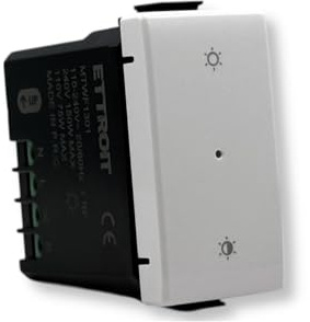 MODULO INTERRUTTORE DIMMER CONNESSO SMART WIFI GESTIBILE DA APP 1P 150W 240V BIANCO COMPATIBILE CON SERIE MATIX - ETTROIT