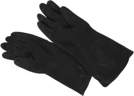 BESTYASH 1pair Reusable Dish Cleaning Gloves Thick Rubber Kitchen Washing up Gloves for Household Chores Protecting Hands and Forearms