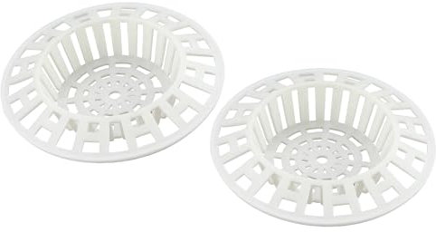 2 Pcs Plastic Sink Strainer, White Drain Hair Catcher Hair Plug Hole Plastic Lightweight Sink Filter Hair Trap Catch Waste Filter Plug Drain Filter Hair Stopper for Kitchen Bathroom Bathtub Shower
