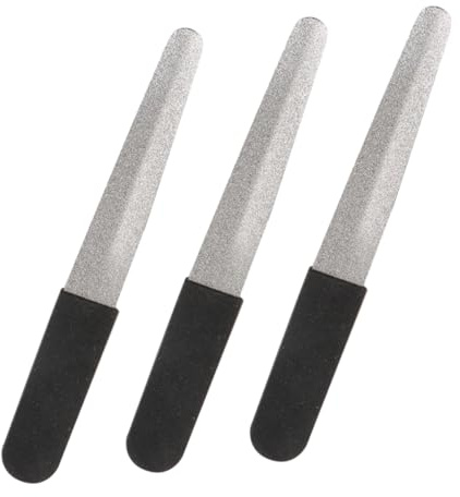 VICASKY 3stücke Doppelseitige Nagelfeilen Aus Edelstahl Langlebige Maniküre Pediküre-feilen Für Fingernägel Und Fußnägel Robuste Metallfeile Für Natürliche Und Künstliche Nägel Kompakt