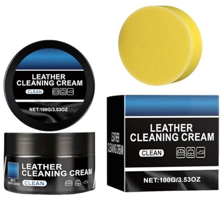 SELVFZ Crema limpiadora de cuero para múltiples superficies, herramienta de limpieza multiusos para el cuidado del cuero, para evitar grietas y decoloración y bolsas