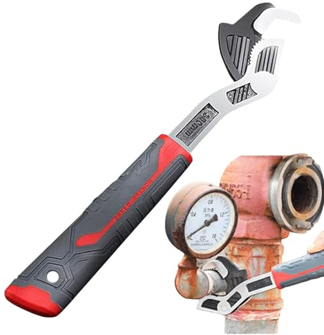 Locking Wrench - Heavy Duty Pipe Wrench | Pipe Wrenches Adjustable | Easy To Use Plumbing Tool With Anti-slip Handle, Multifunctional Plumbing Accessories For Pipes, Tees, Ball Valves And Other Object
