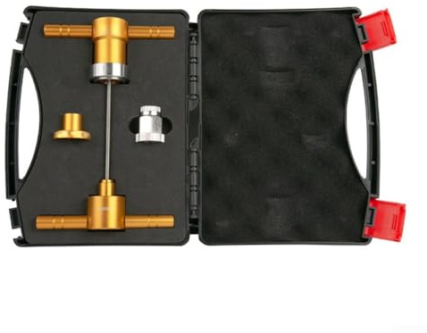 Pumixiy Kit de presse en alliage d'aluminium pour roulements de vélo pour moyeux 240EXP – Ensemble complet d'outils de retrait et d'installation de roulements à cliquet avec boîte de rangement (doré)