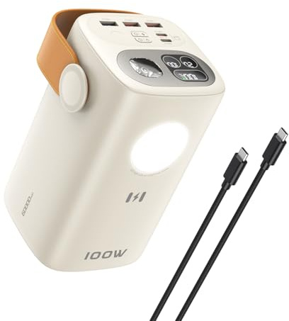 Selore&S-Global Power Bank, 60000mAh 100W Powerbank USB C Große Externer Handyakkus, Laptop Powerstation mit 5 Ausgängen für iPhone 17 16 15 14 13 Samsung MacBook Surface Go Switch Steam Deck iPad Pro