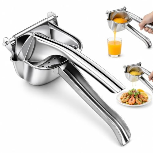 Heavy Duty Manual Hand Juicer Squeezer for Lemons and Oranges | Durable Cast Iron Juice Press Extracts Maximum Juice from Citrus and Pomegranates Easy to Clean and Store Ideal for Kitchen
