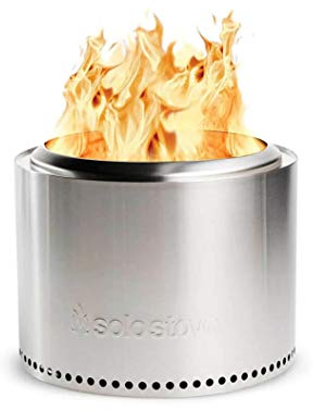 Solo Stove Feuerschale „Bonfire“ 1.0 - Outdoor-Kamin aus Edelstahl, raucharm - Tragbare Feuerstelle für Terrasse, Garten - Feuertonne, Holzofen, Feuerkorb, Terrassenofen - ⌀ 49,5 cm, Höhe 35,5 cm