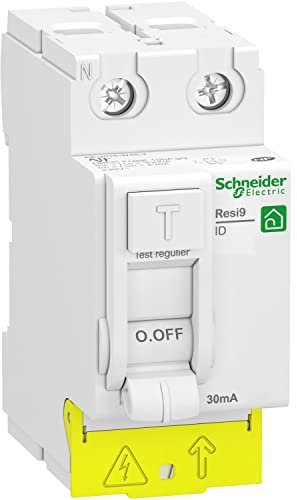 Schneider Electric - Resi9 - inter différentiel - 2P - 25A - 30mA - Type AC - peignable - alim bas - R9PRC225