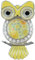 Festival dei Gufi - Broche en métal émaillé en forme de hibou pour femme, fille, petite amie, jaune