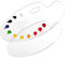 DARENYI 2 Stück Mischpalette Stücke Mischpaletten für Ölfarben Acryl Transparent Oval Art Palette mit Griffloch für DIY Kunst Malerei