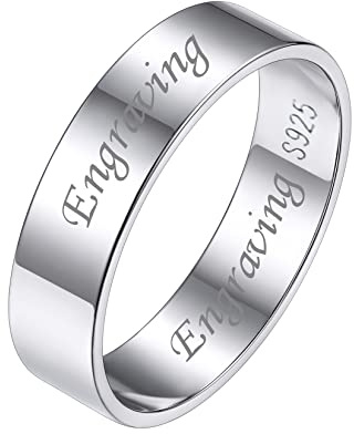 Silvora Personalizable Anillo Amistad BFF Oro Blanco para Dedo Nudillo Pinky Ring, Anillo Midi Promesa Plata No Da Alergia