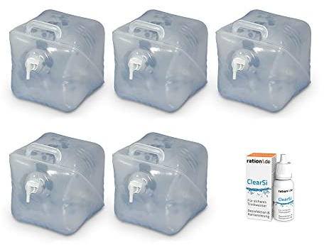 ration1 ClearSi Wasseraufbereitung 12ml, für 120L Trinkwasser | Zum Desinfizieren und Konservieren, 1 Tropfen auf 500 ml, Wasser entkeimen & haltbar machen, für Camping, Outdoor, Notvorrat
