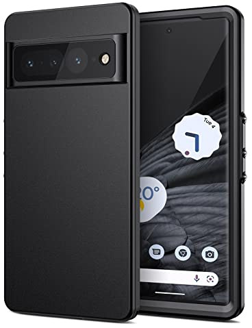 Lanhiem für Google Pixel 7 Pro Hülle IP68 Wasserdicht Stoßfest | Handyhülle Pixel 7 Pro, 360 Grad Schutzhülle, Staubdicht Outdoor Panzerhülle, mit Eingebautem Displayschutz, Schwarz